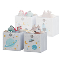 Vicco Scatola pieghevole Grigio (spazio) 30 x 30 cm (motivo spaziale)