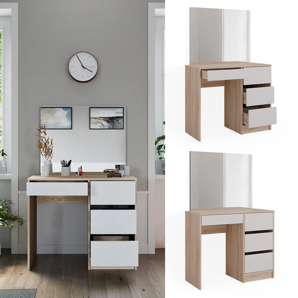 Vicco Tavolo da toeletta Sonoma 90 cm con specchio