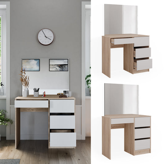 Vicco Tavolo da toeletta Sonoma 90 cm con specchio