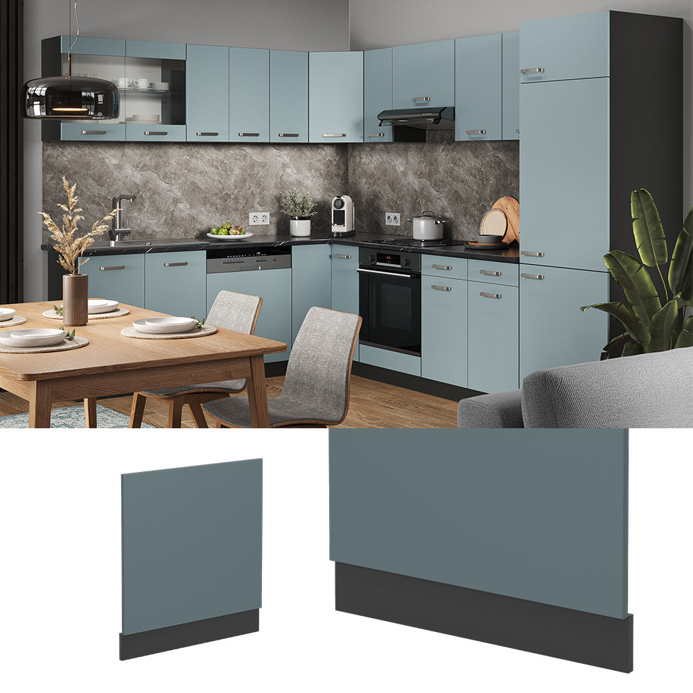 Vicco Pannello frontale Grigio-blu 60 cm senza piano di lavoro