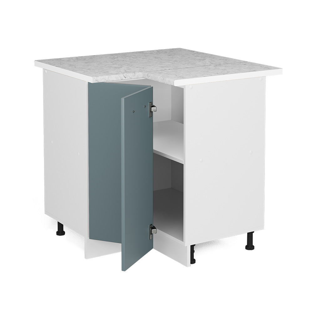 Vicco Armadio universale ad angolo Grigio-blu 75.6 cm con anta, con piano di lavoro