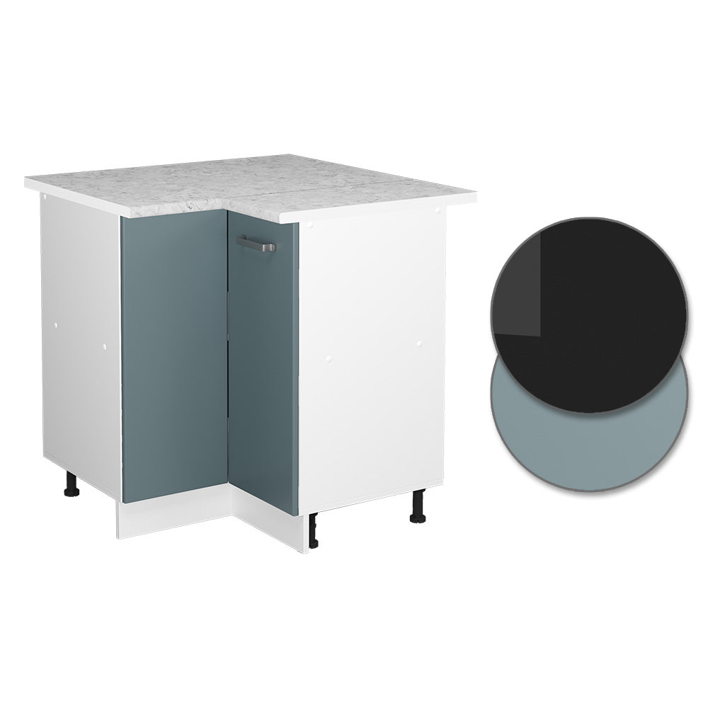 Vicco Armadio universale ad angolo Grigio-blu 75.6 cm con anta, con piano di lavoro