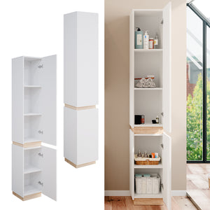 Vicco Armadio per il bagno Bianco 33 x 197.5 cm con 2 porte