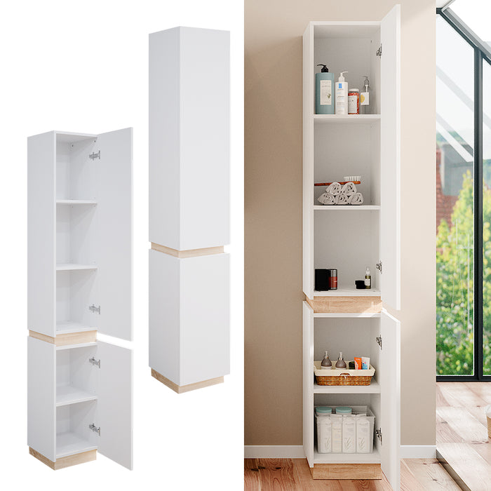 Vicco Armadio per il bagno Bianco 33 x 197.5 cm con 2 porte