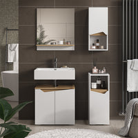Vicco Mobile bagno Bianco 30 x 67 cm con porta e scomparto aperto