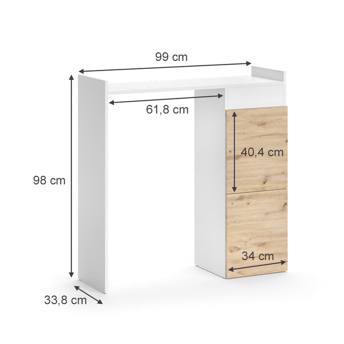 Vicco Mobile lavatrice Bianco 99 x 98 cm con 2 cassetti