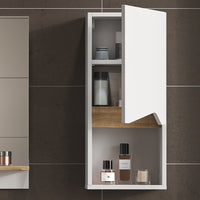 Vicco Mobile bagno Bianco 30 x 67 cm con porta e scomparto aperto