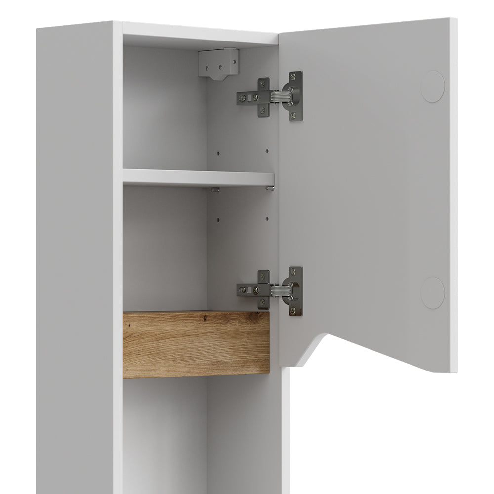 Vicco Mobile bagno Bianco 30 x 67 cm con porta e scomparto aperto