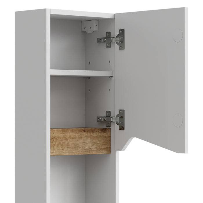 Vicco Mobile bagno Bianco 30 x 67 cm con porta e scomparto aperto