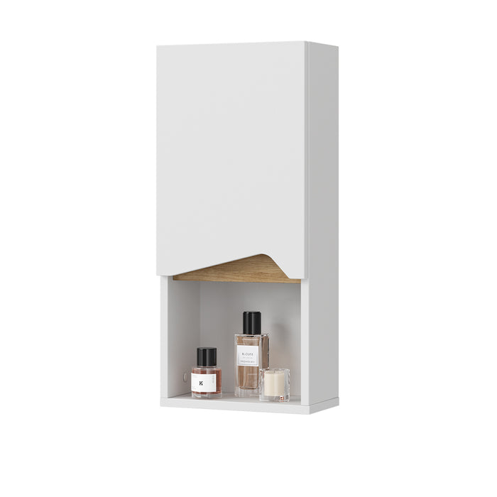 Vicco Mobile bagno Bianco 30 x 67 cm con porta e scomparto aperto