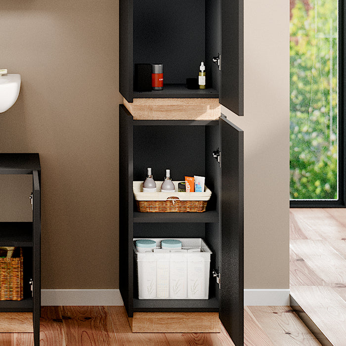 Vicco Armadio per il bagno Antracite 33 x 197.5 cm con 2 porte