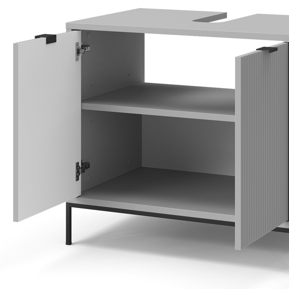 Vicco Mobile sottolavabo per bagno Grigio 70 x 63 cm con ante