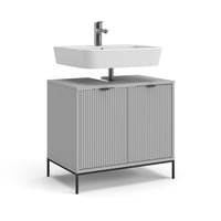 Vicco Mobile sottolavabo per bagno Grigio 70 x 63 cm con ante