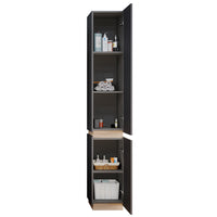 Vicco Armadio per il bagno Antracite 33 x 197.5 cm con 2 porte