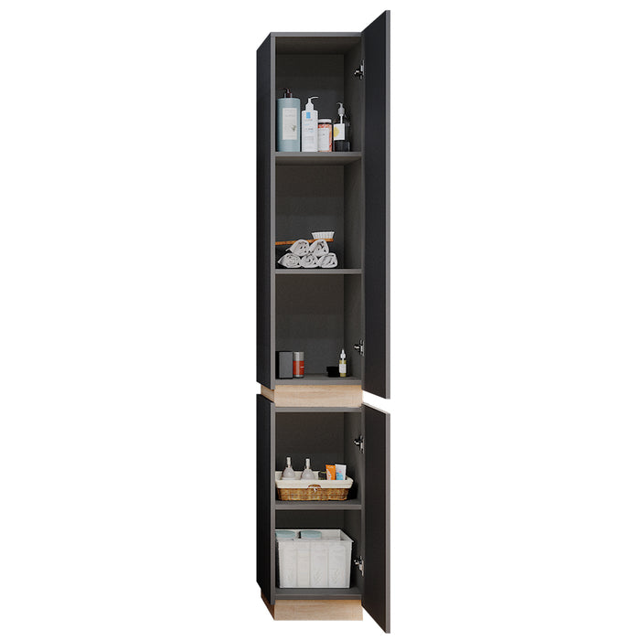 Vicco Armadio per il bagno Antracite 33 x 197.5 cm con 2 porte