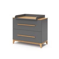 Vitalispa Fasciatoio Grigio 108 x 98 cm con 2 cassetti