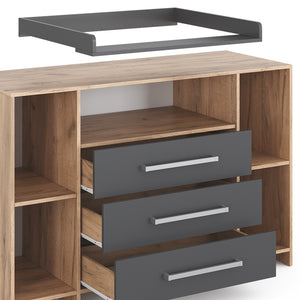 Vicco Fasciatoio Rovere 143 x 100 cm XL con cassetti