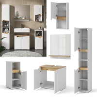 Vicco Set di mobili da bagno Bianco 5 parti