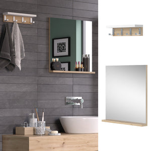 Vicco Specchio bagno Bianco 50 x 51.6 cm con ripiano
