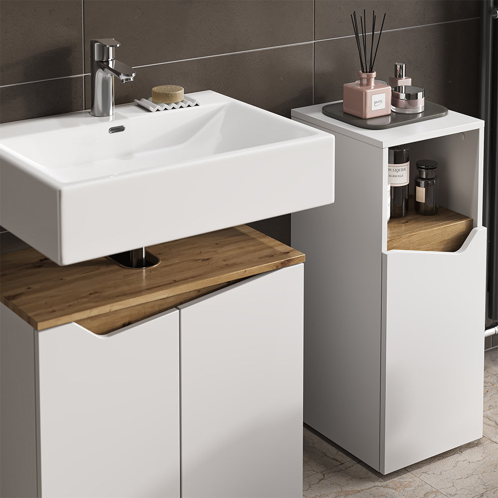 Vicco Set di mobili da bagno Bianco 5 parti