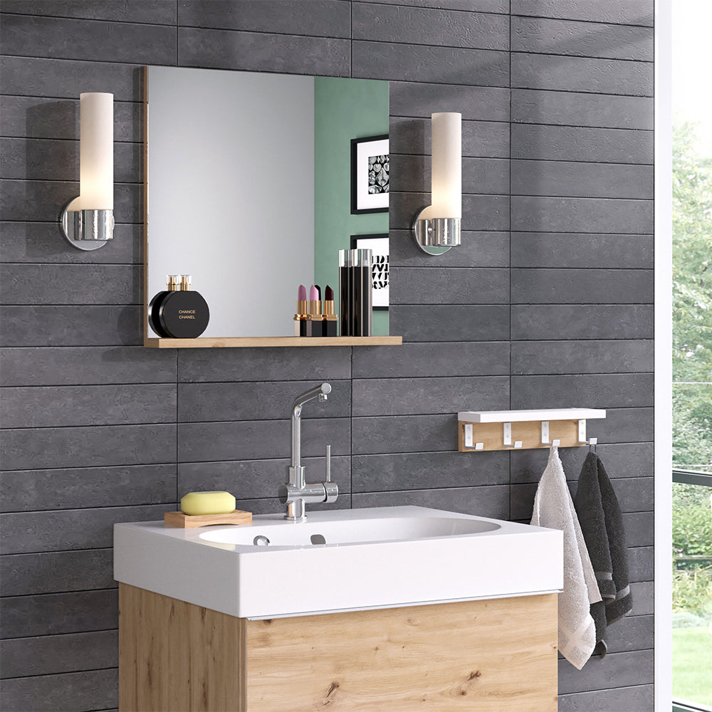 Vicco Specchio bagno Bianco 50 x 51.6 cm con ripiano