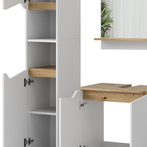 Vicco Set di mobili da bagno Bianco 5 parti