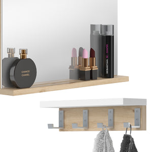 Vicco Specchio bagno Bianco 50 x 51.6 cm con ripiano