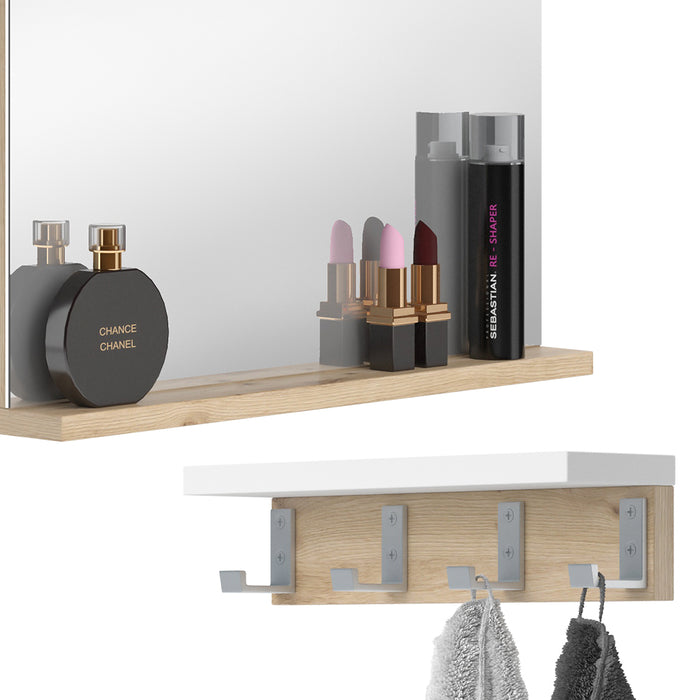 Vicco Specchio bagno Bianco 50 x 51.6 cm con ripiano