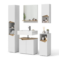 Vicco Set di mobili da bagno Bianco 5 parti