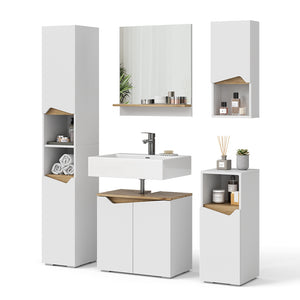 Vicco Set di mobili da bagno Bianco 5 parti