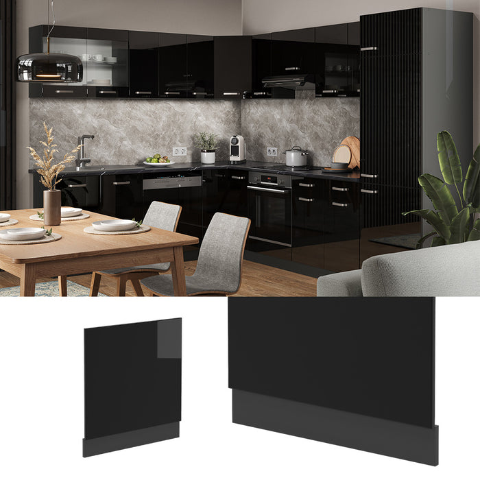 Vicco Pannello frontale Nero lucido 60 cm senza piano di lavoro