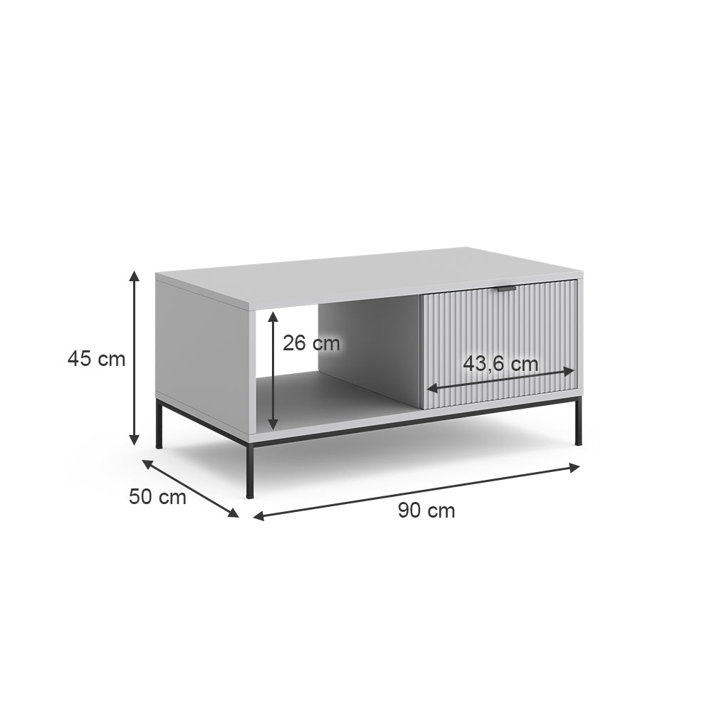 Vicco Tavolino Grigio 50 x 50 cm