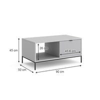 Vicco Tavolino Grigio 50 x 50 cm