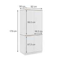 Vicco Scaffale per file Bianco 82 x 179 cm con 6 ripiani