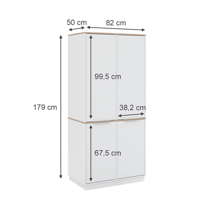 Vicco Scaffale per file Bianco 82 x 179 cm con 6 ripiani