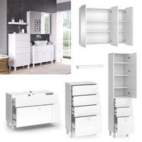 Vicco Set di mobili da bagno Bianco 4 parti