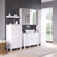 Vicco Set di mobili da bagno Bianco 4 parti