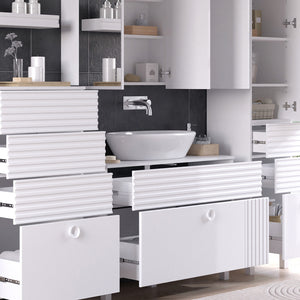 Vicco Set di mobili da bagno Bianco 4 parti