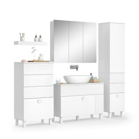 Vicco Set di mobili da bagno Bianco 4 parti