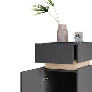 Vicco Mobiletto bagno Antracite 33 x 75.5 cm con anta e cassetto