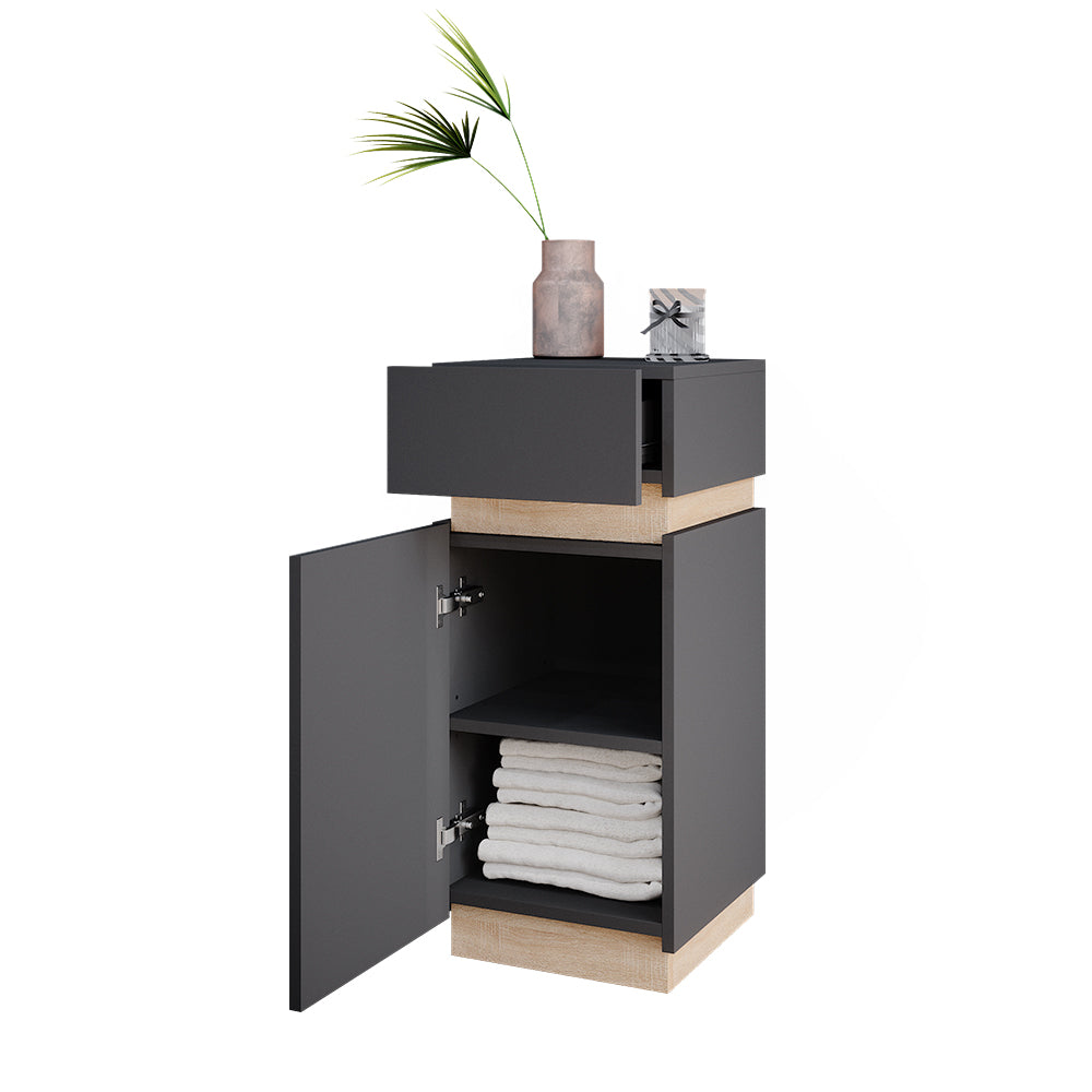 Vicco Mobiletto bagno Antracite 33 x 75.5 cm con anta e cassetto