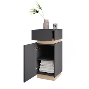 Vicco Mobiletto bagno Antracite 33 x 75.5 cm con anta e cassetto