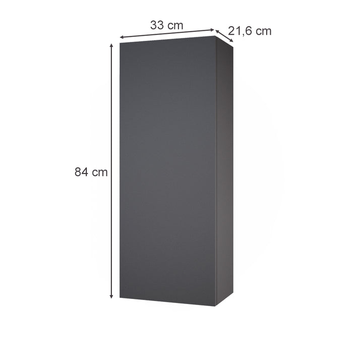 Vicco Mobile bagno Antracite 33 x 84 cm con 2 ripiani