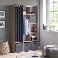 Vicco Armadio multifunzione Sonoma 38 x 178.1 cm con appendiabiti a tenda