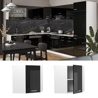 Vicco Mobile angolare da cucina Nero lucido 57 cm