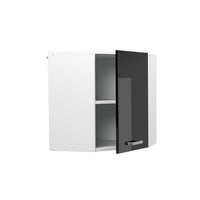 Vicco Mobile angolare da cucina Nero lucido 57 cm