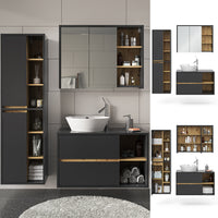 Vicco Set di mobili da bagno Antracite 3 parti