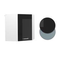 Vicco Pensile universale Nero lucido 57 cm Pensile ad angolo con anta