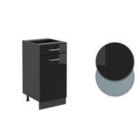 Vicco Mobiletto base per cucina Nero lucido 40 cm PL Marmo