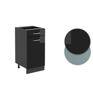 Vicco Mobiletto base per cucina Nero lucido 40 cm senza piano di lavoro